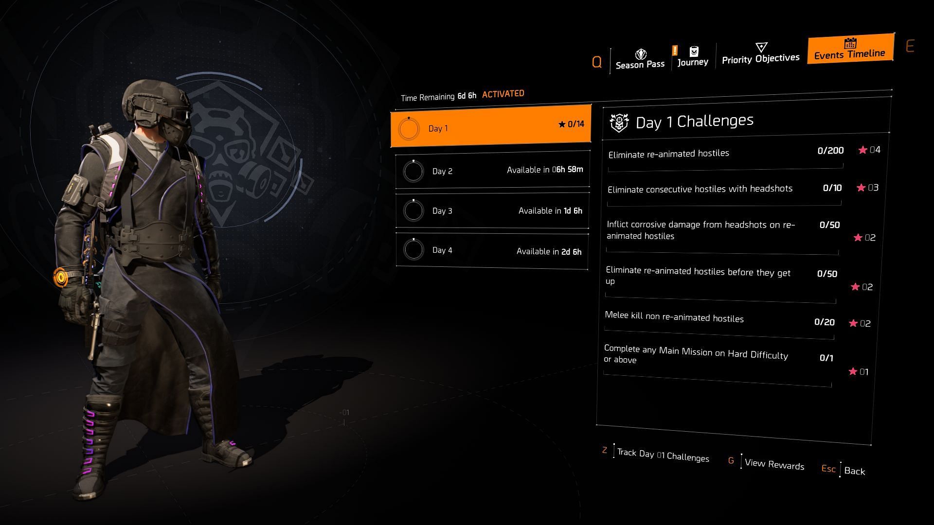 Day 1 objectives for Reanimated in The Division 2 (Image via Ubisoft)